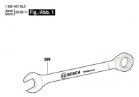 Bosch 1 600 A01 6L1 Ring-Maulschlssel combination wrench Spare Parts